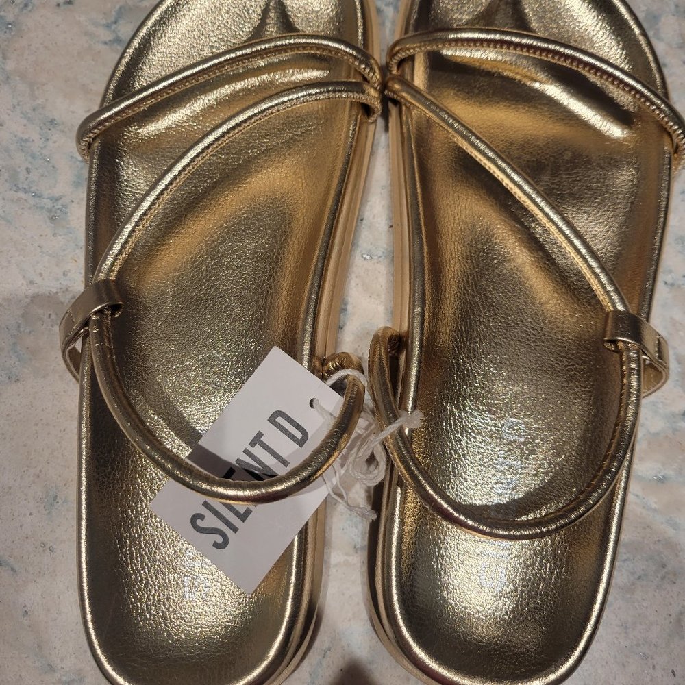 SILENT D GOLD SANDALS
